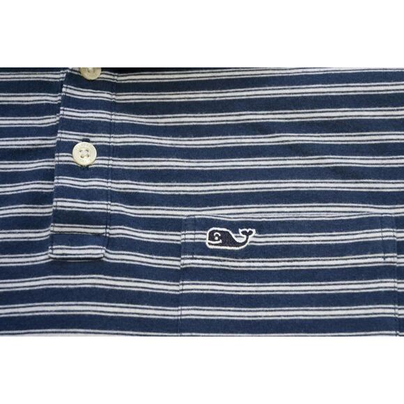 Vineyard Vines Edgartown Golf Polo Striped Cotton Blend Shirt Mens Size Medium - Picture 6 of 8